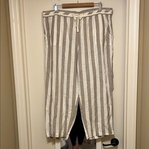Striped Linen Pants